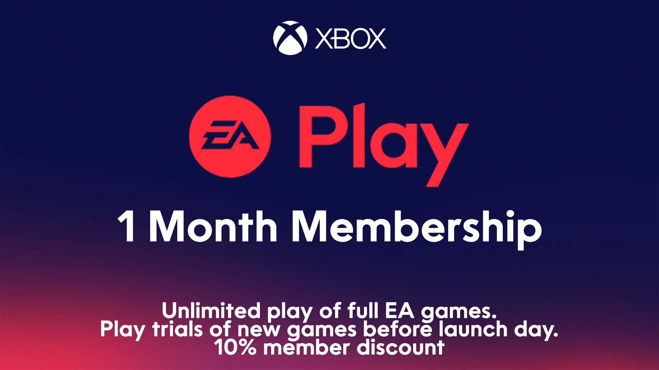 Digital Code Xbox One EA Play 12 Month Subscription 