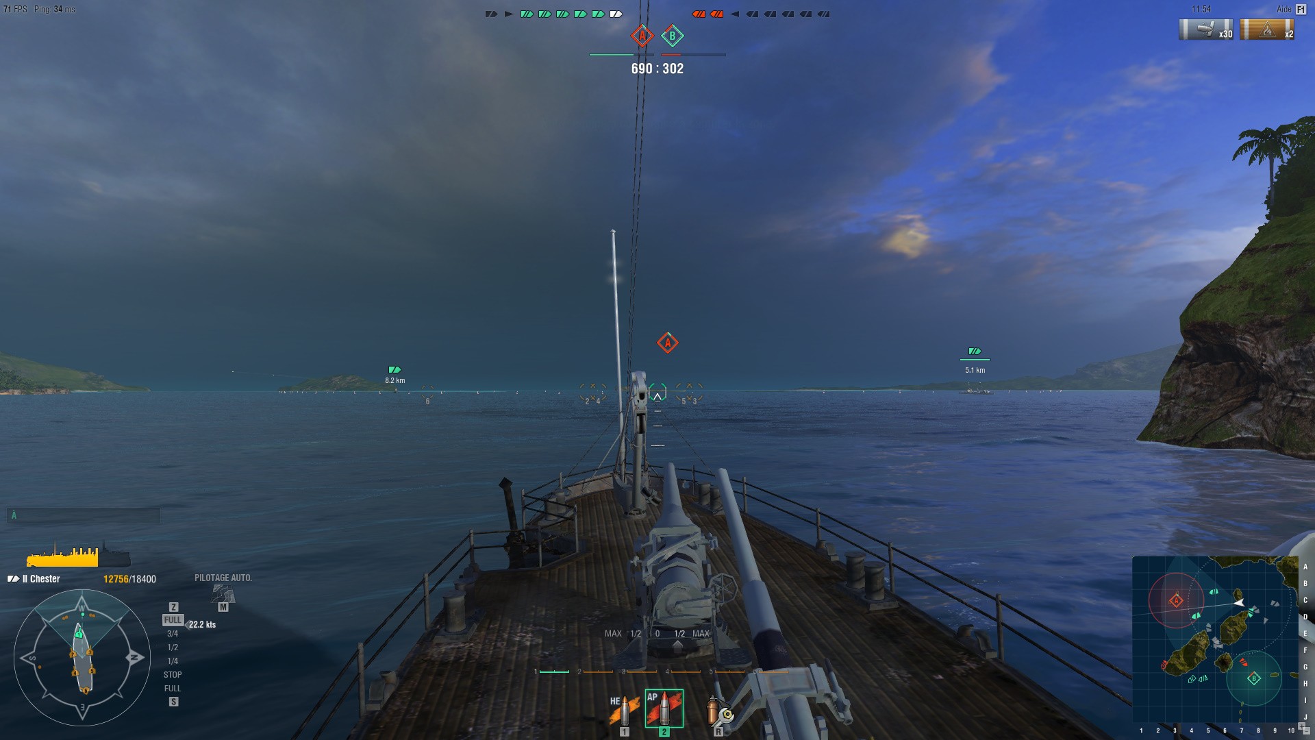 ranked experience world of warships