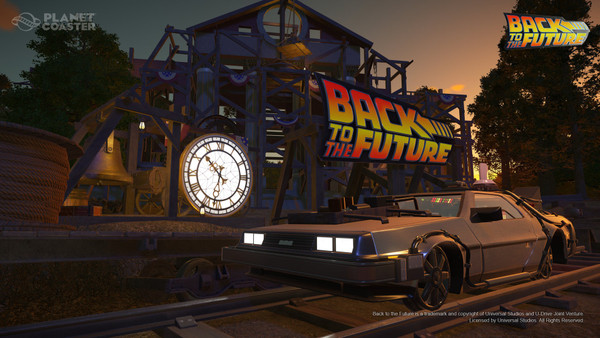 Planet Coaster - Back to the Future Time Machine Construction Kit screenshot 1
