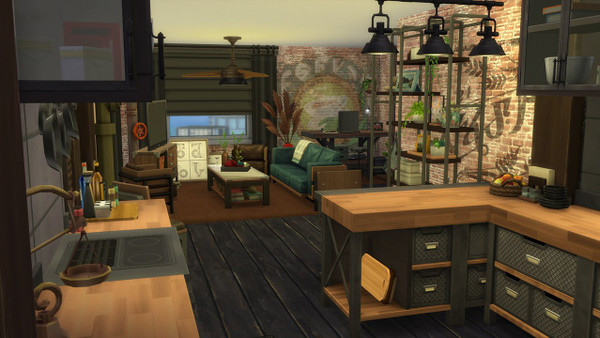 De Sims 4 Industriële Loft Kit screenshot 1